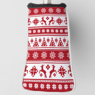 Christmas Holiday Nordic Pattern Cozy Golf Head Cover