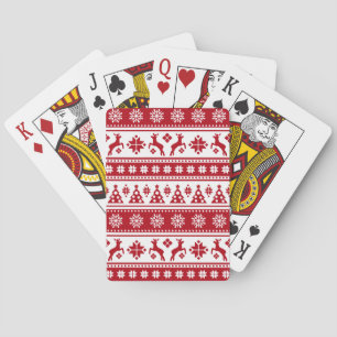 Christmas Holiday Nordic Pattern Cozy Playing Cards