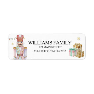 Christmas Holiday Nutcracker Address Label