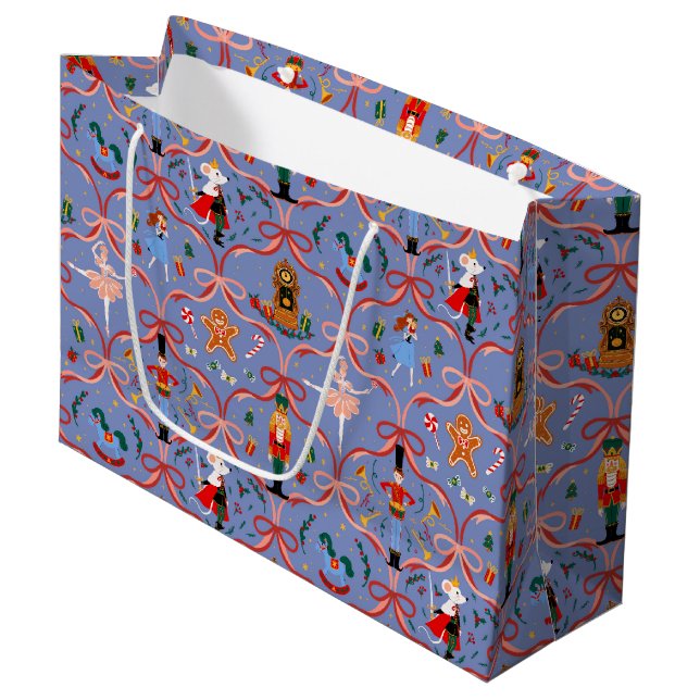 Christmas Holiday - Nutcracker Large Gift Bag (Front Angled)