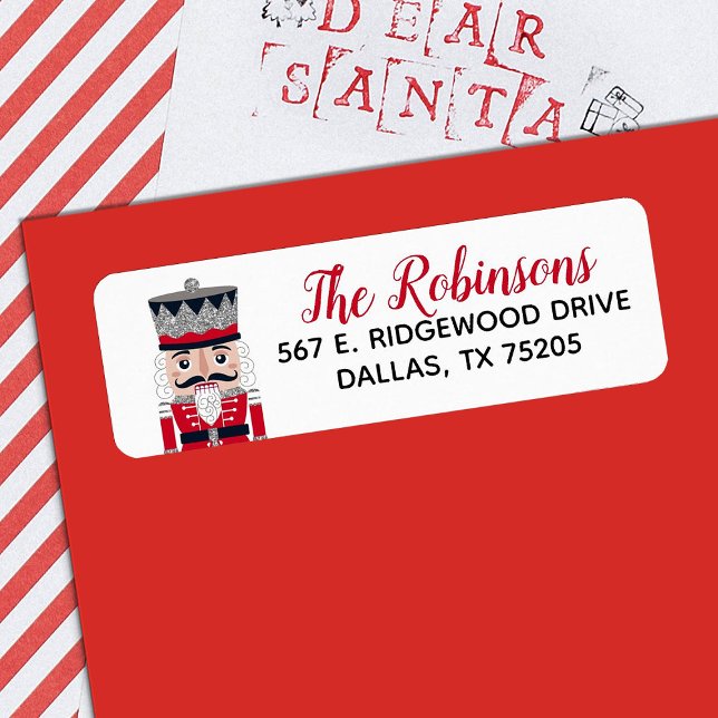 Christmas Holiday Nutcracker Return Address Label (Creator Uploaded)