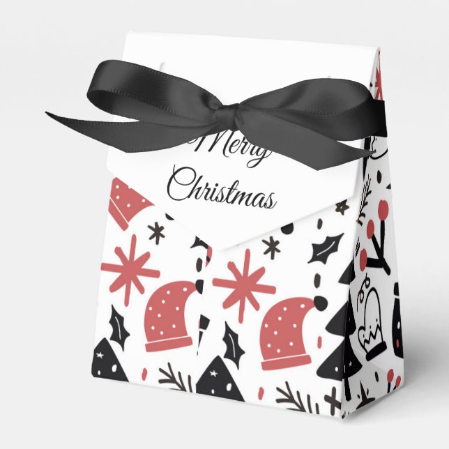 Christmas Holiday Ornament Favor Box (Front Side)