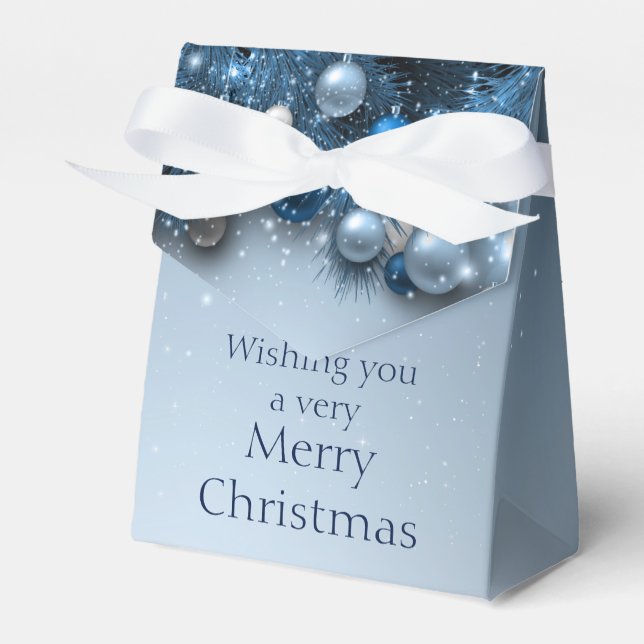 Christmas Holiday Ornaments - Blues Favor Box (Front Side)