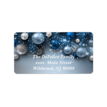 Christmas Holiday Ornaments - Blues