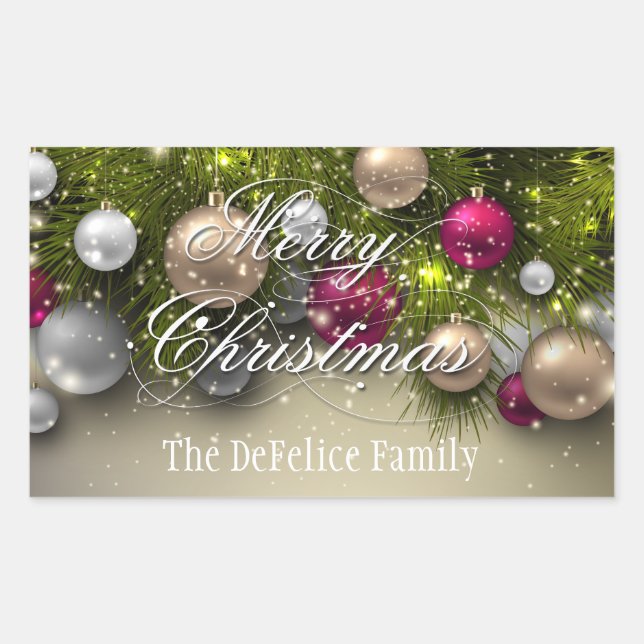 Christmas Holiday Ornaments Multi Colour Sticker (Front)