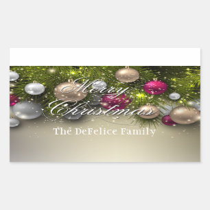 Christmas Holiday Ornaments Multi Colour Sticker