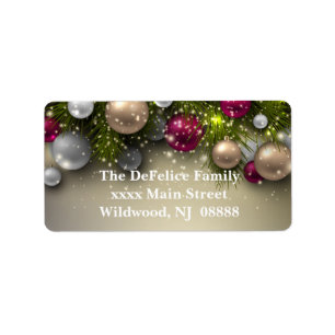 Christmas Holiday Ornaments - Multi Label