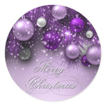Christmas Holiday Ornaments - Purples