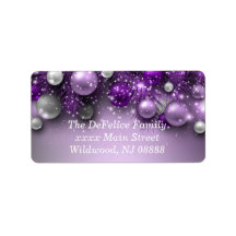 Christmas Holiday Ornaments - Purples
