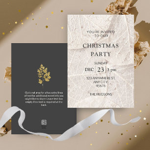 Christmas Holiday Party Invitation Black & White