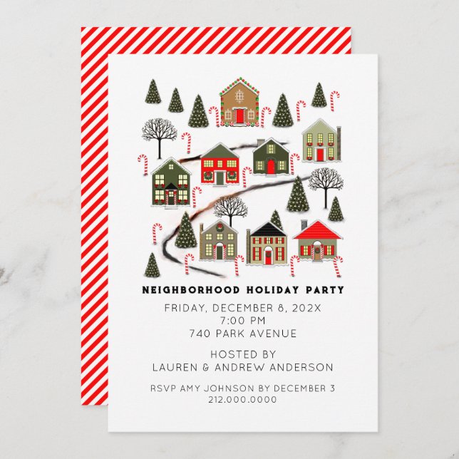 Christmas Holiday Party Invitations (Front/Back)