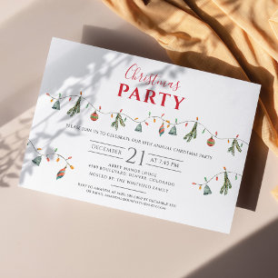 Christmas Holiday Party Modern Budget Invitation