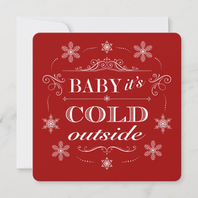 Christmas Holiday Party or Après-ski Cocktails Invitation (Front)