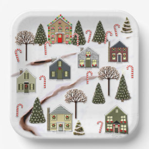 Christmas Holiday Party Paper Plate