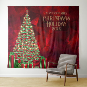 Christmas Holiday Party Photo Booth Backdrop Tapestry