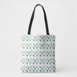 christmas holiday pattern tote bag