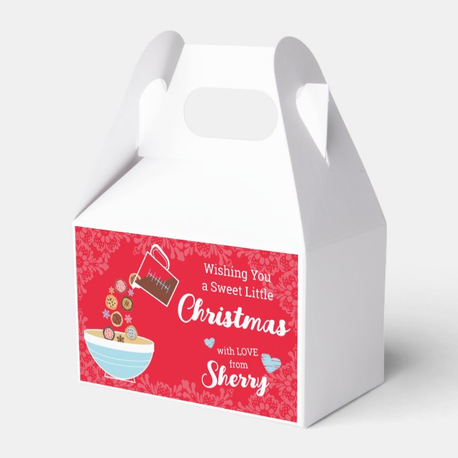 Christmas holiday personalized cookie treat box (Back Side)