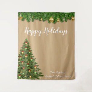 Christmas Holiday Photo Backdrop Party Tapestry