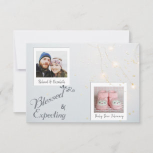 Christmas Holiday Photo Pregnancy Announcement