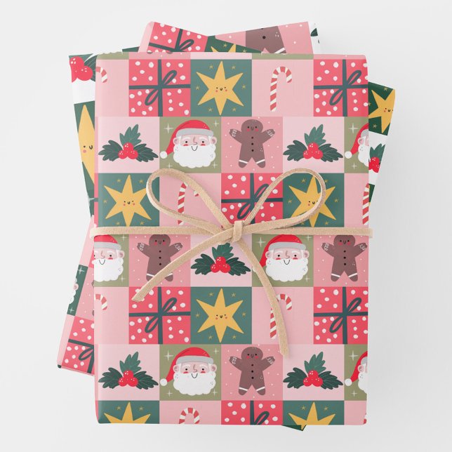 Christmas Holiday Pink  Decoration Wrapping Paper (Creator Uploaded)