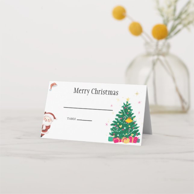 Christmas Holiday Place Card (Front)
