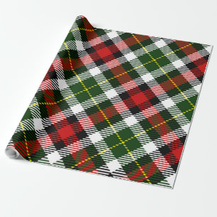 Christmas Holiday Plaid Red Green Black Festive Wrapping Paper