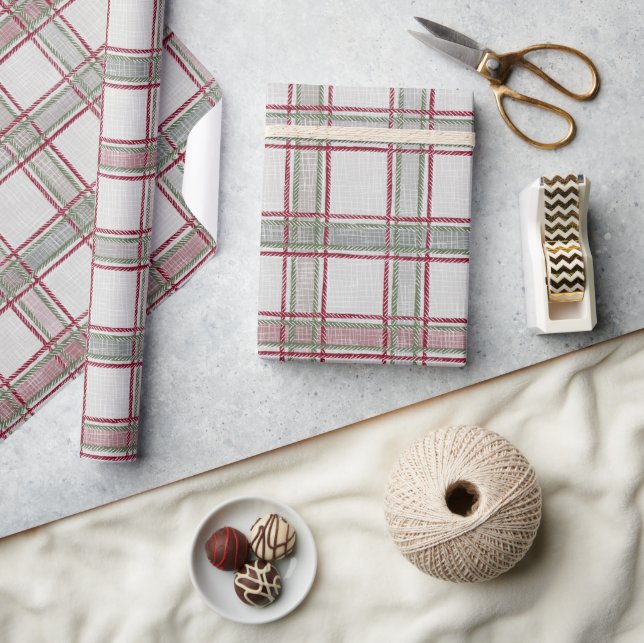Christmas Holiday Plaid  Wrapping Paper (Crafts)