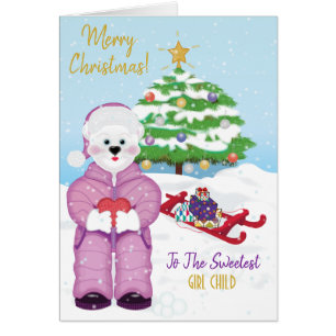 Christmas Holiday Polar Bear Girl