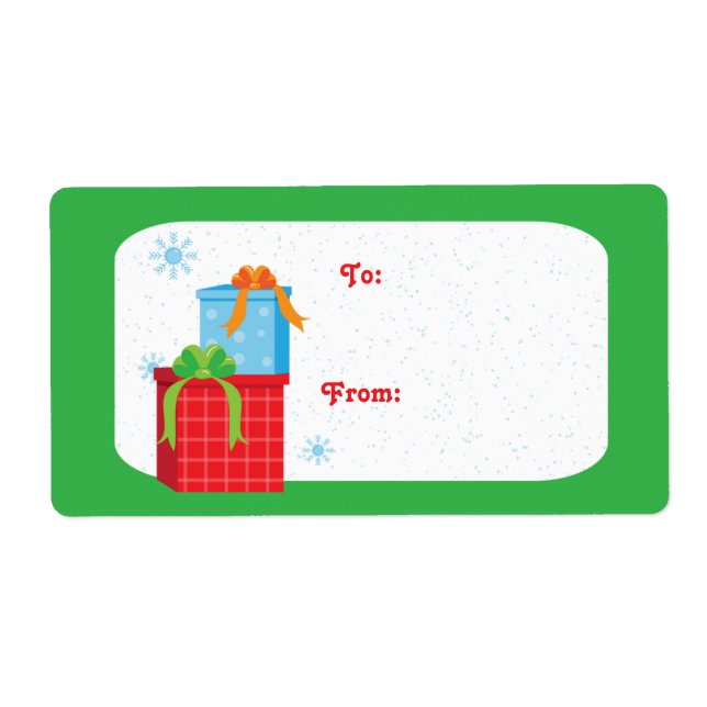Christmas holiday presents gift tag labels (Front)