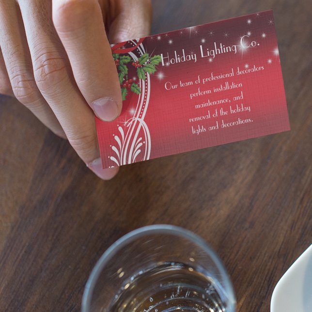 Christmas Holiday, Professional Decorating Company Business Card (Creator Uploaded)