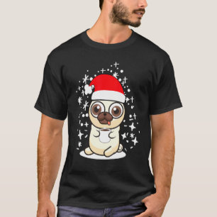 Christmas Holiday Pug Dog Coffee Cocoa Ho Chocolat T-Shirt