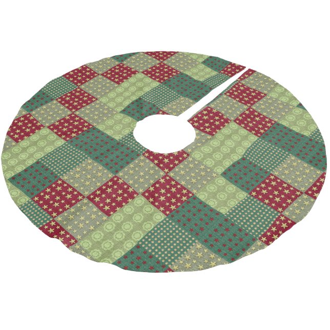 Christmas Holiday Quilt Pattern Tree Skirt (Angled)