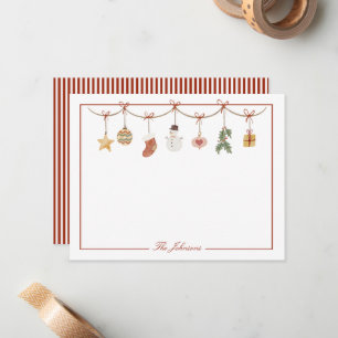 Christmas Holiday Recipe Personalized Stationery Card