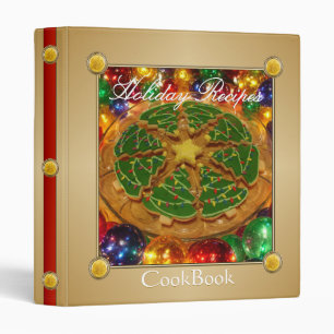Christmas Holiday Recipes CookBook Binder
