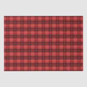Christmas Holiday Red and Black Plaid Tissue Paper