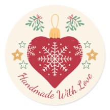 Christmas & Holiday Red Heart Handmade With Love