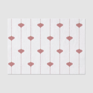 Christmas Holiday Red White Striped Ornaments Tissue Paper