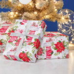 Christmas Holiday Red Winter Stockings Poinsettia Wrapping Paper<br><div class="desc">Christmas Holiday Red Winter Stockings Poinsettia Floral Flowers Gift Wrap Wrapping Paper features elegant red Poinsettia flowers accented with stockings and mittens. Perfect for Christmas and Holiday gift wrapping. Designed by © Evco Holidays www.zazzle.com/store/evcoholidays</div>