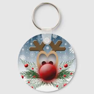 Christmas Holiday Reindeer Keychain