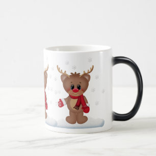 Christmas Holiday Reindeer morphing mug