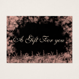 Christmas/holiday rose gold frost certificate