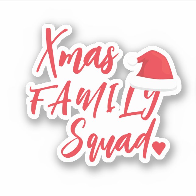Christmas holiday Santa hat family squad script (Front)