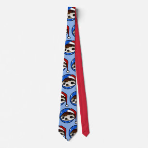 CHRISTMAS HOLIDAY SANTA SLOTH SLOTHMAS TIE