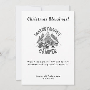 Christmas Holiday Santa Tree Mount Outdoor Black Card