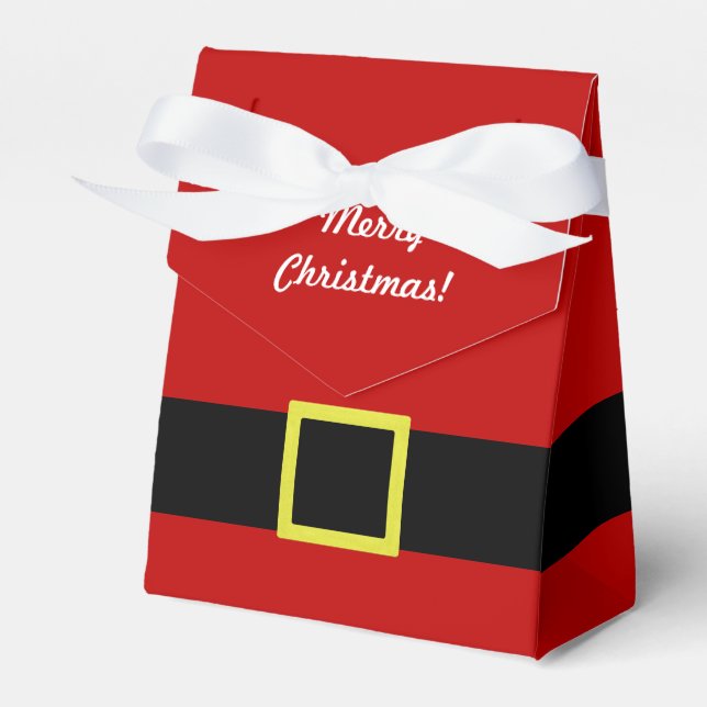 Christmas Holiday | Santa's Belt | Personalized Favor Box (Front Side)