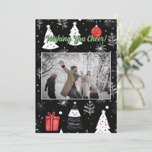 Christmas Holiday Season Pine Tree Gift Photo Card