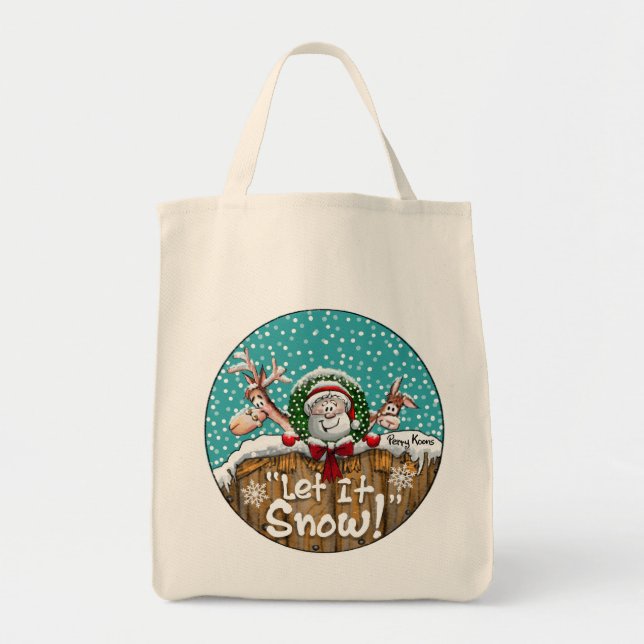Christmas Holiday Shopping Bag (Front)