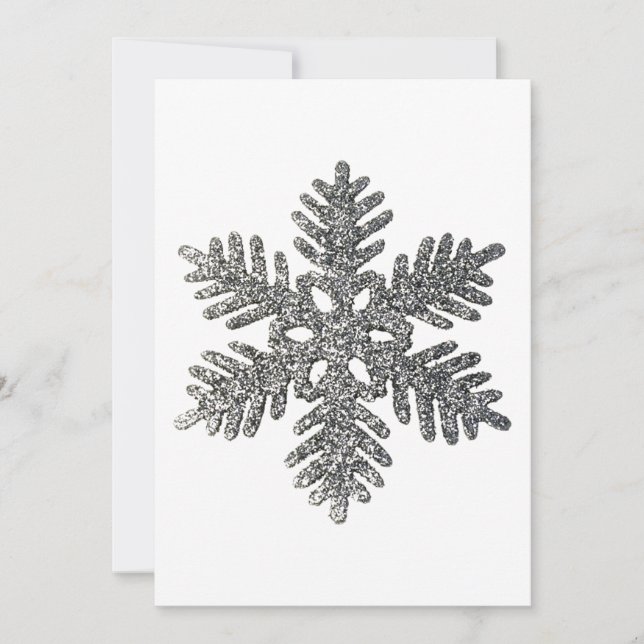 Christmas Holiday Silver Snowflake Star Design (Front)