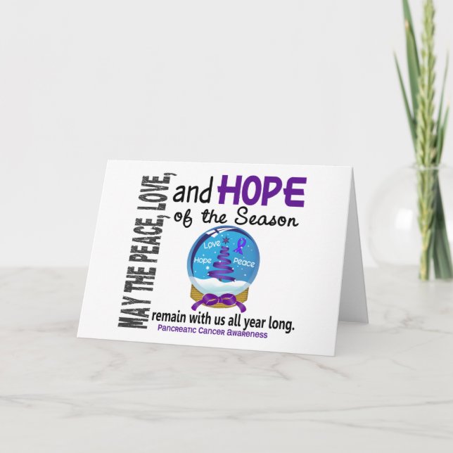 Christmas Holiday Snow Globe 1 Pancreatic Cancer (Front)