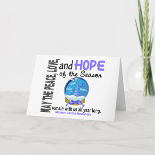 Christmas Holiday Snow Globe 1 Stomach Cancer Card